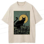 Black Cat T-Shirt for Daily Wear