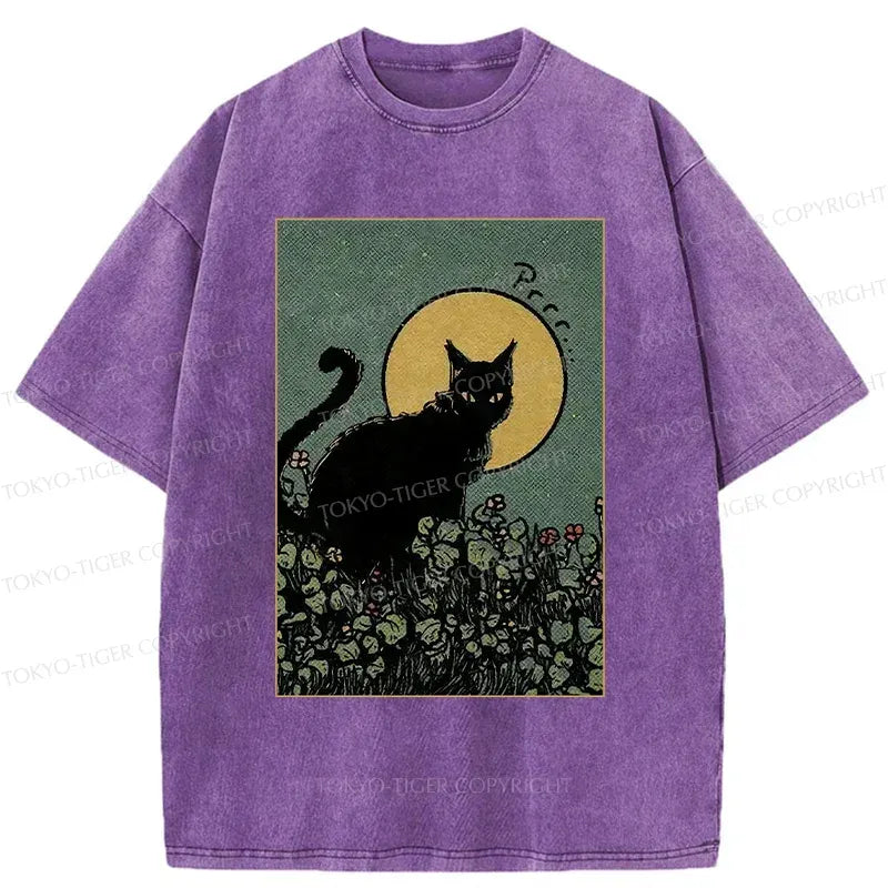 Black Cat T-Shirt for Daily Wear