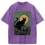 Black Cat T-Shirt for Daily Wear