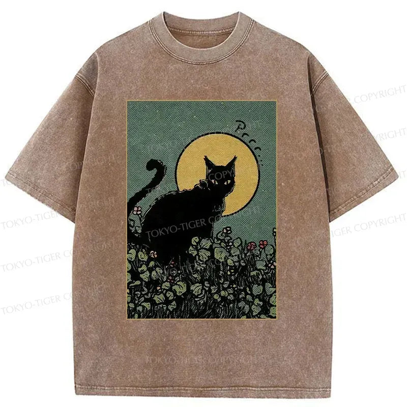 Black Cat T-Shirt for Daily Wear