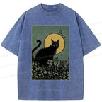 Black Cat T-Shirt for Daily Wear