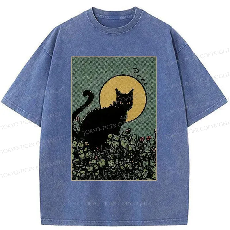 Black Cat T-Shirt for Daily Wear