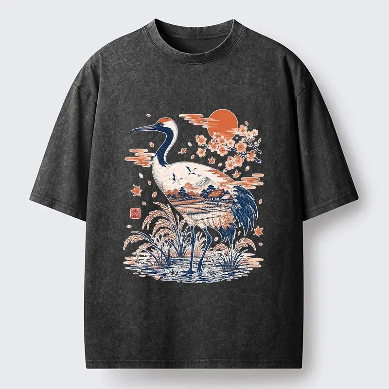 Kyoto Lion Crane Washed T-Shirt