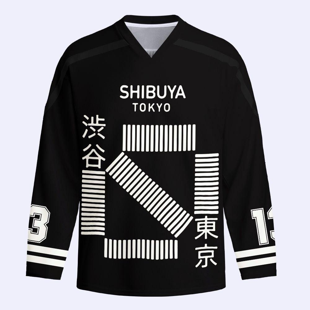 Kyoto-Lion Trip To Tokyo Long-Sleeve Hockey Jersey