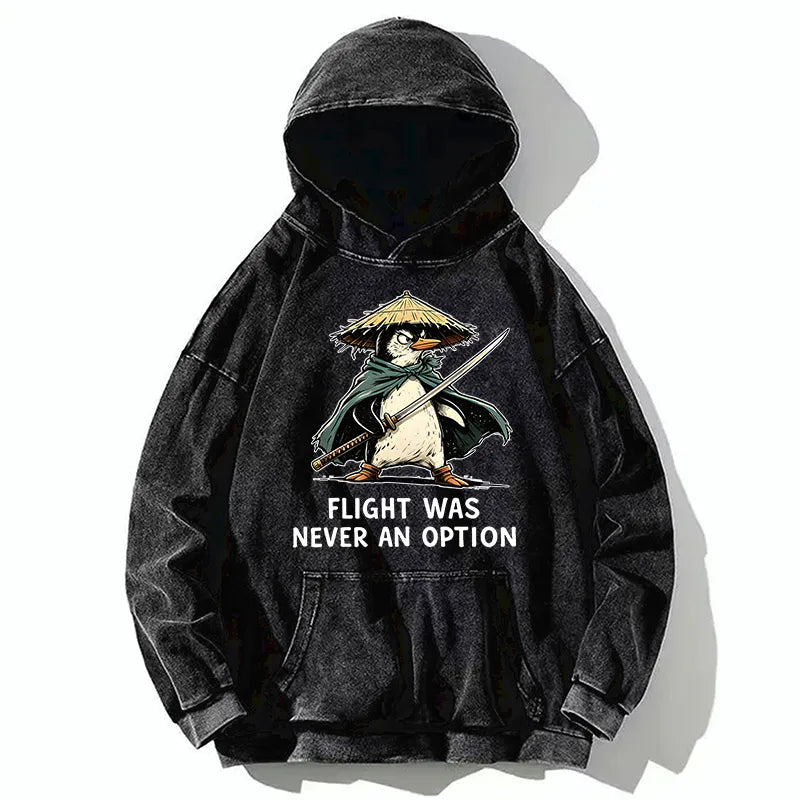 Kyoto-Lion Samurai Penguin Washed Hoodie