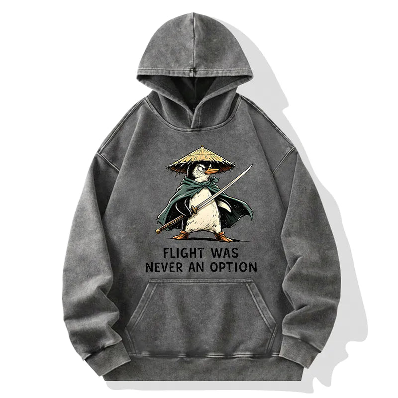 Kyoto-Lion Samurai Penguin Washed Hoodie