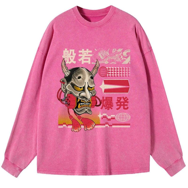 Hannya Mask Long Sleeve Shirt Best Seller