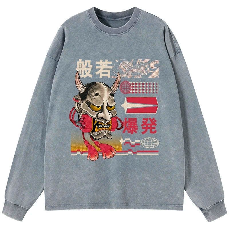 Hannya Mask Long Sleeve Shirt Best Seller