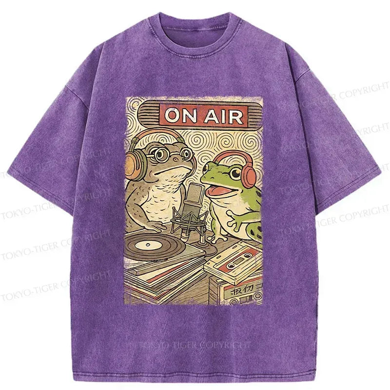 Washed unisex t-shirt for summer