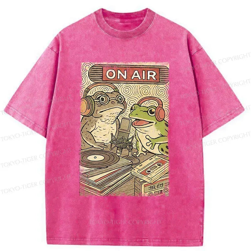 Washed unisex t-shirt for summer