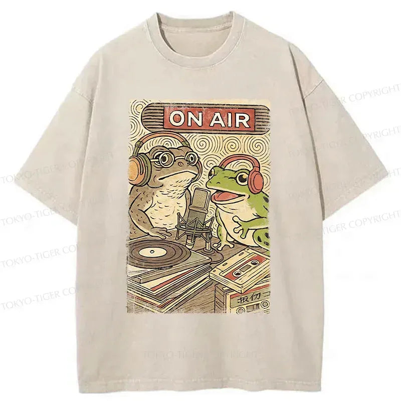 Washed unisex t-shirt for summer