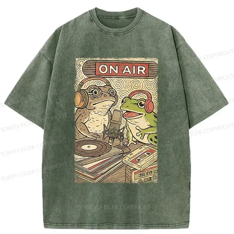 Washed unisex t-shirt for summer