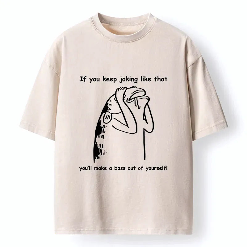 Funny fish meme t-shirt for men