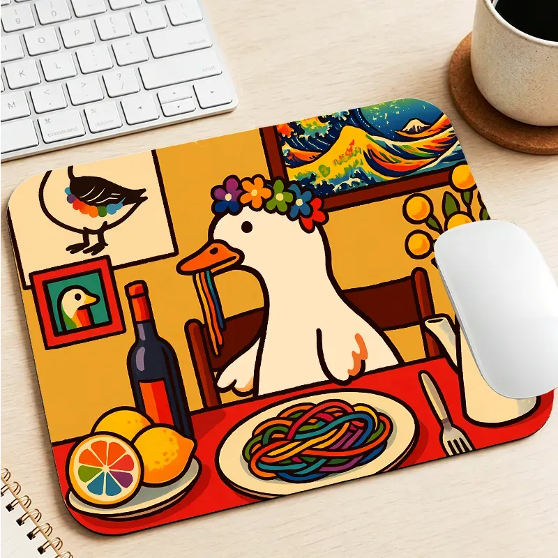 Kyoto-Lion More Spaghetti Less Upsetti Goose Mouse Pad