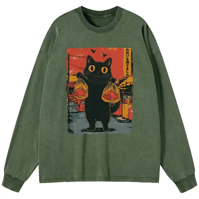 best seller japanese washed long sleeve tee