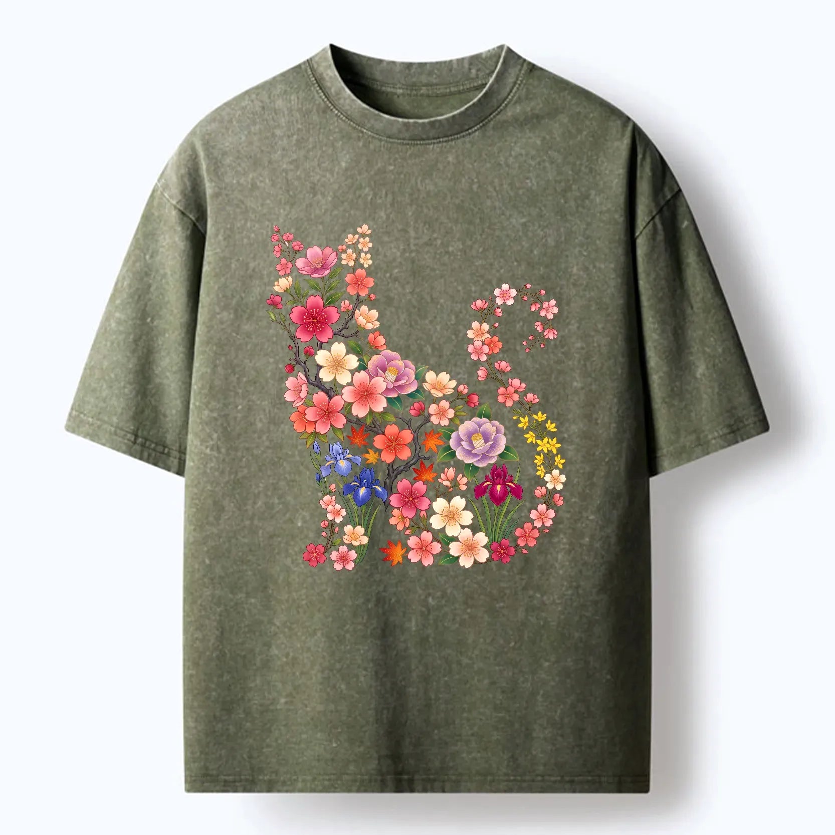 Kyoto lion blossom cat tee on sale