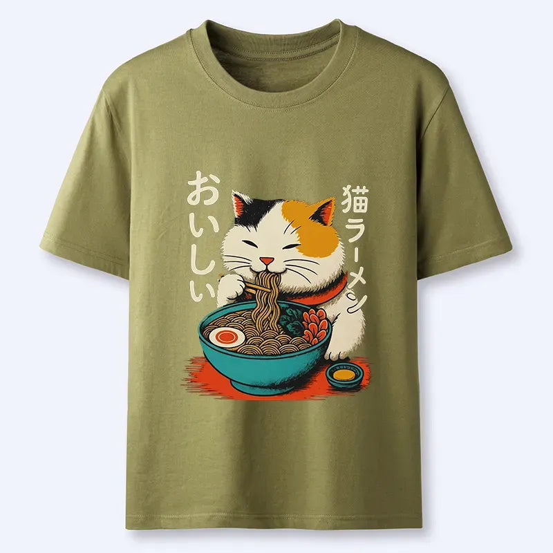 Kyoto Lion Eating Ramen Shirt for Anime Fans