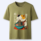 Kyoto Lion Eating Ramen Shirt for Anime Fans