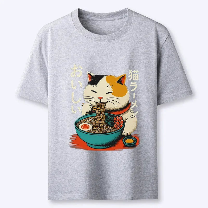 Kyoto Lion Eating Ramen Shirt for Anime Fans