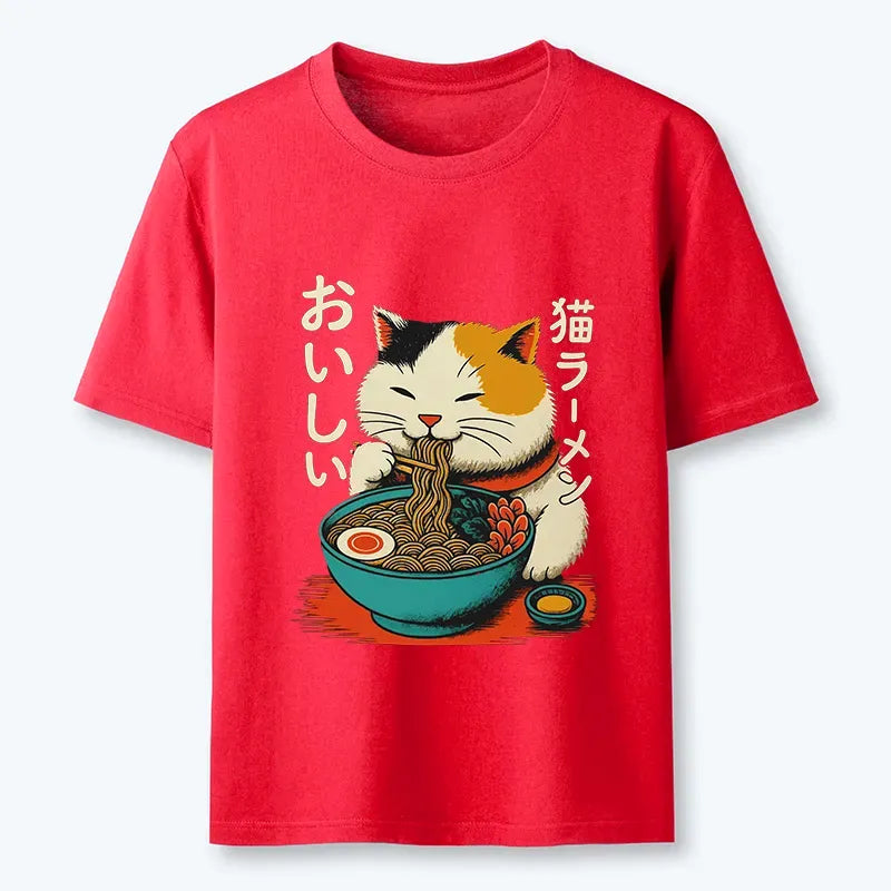 Kyoto Lion Eating Ramen Shirt for Anime Fans