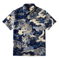 Kyoto-Lion Tiger In The Waves Button-up Shirt
