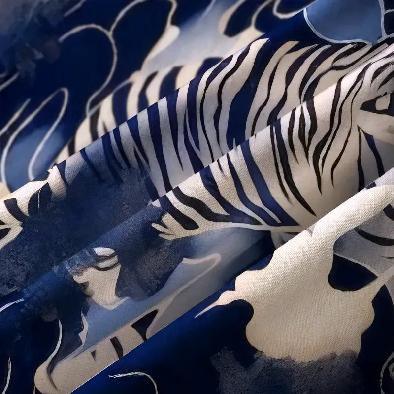 Japanese Tiger Waves Button-up Shirt