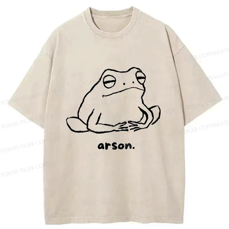 Kyoto-Lion Japan Arsonist Frog Washed T-Shirt
