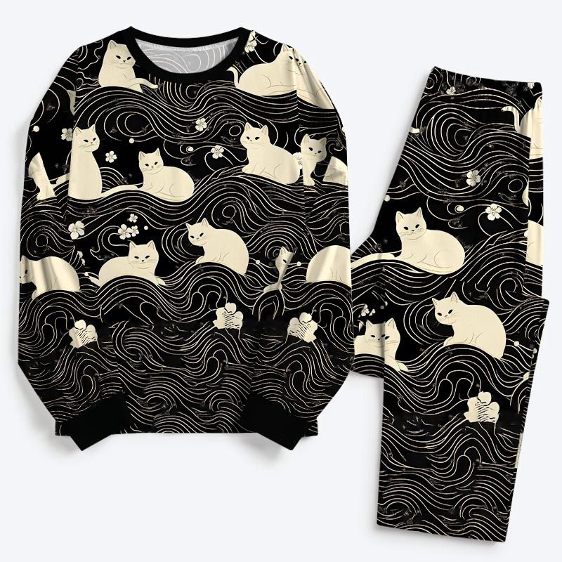 Japanese Cat Family Pajama Best Seller