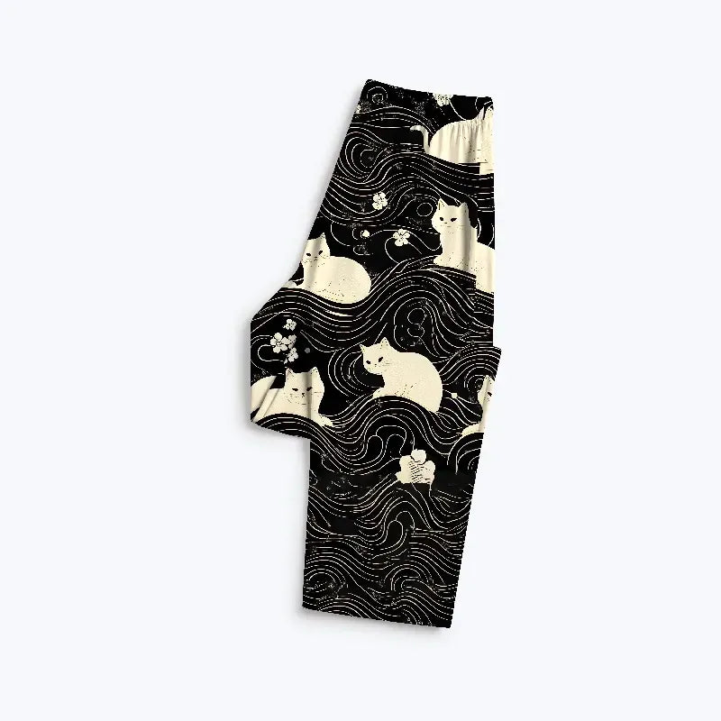 Kyoto-Lion Mysterious Cat Family Pajama Sets