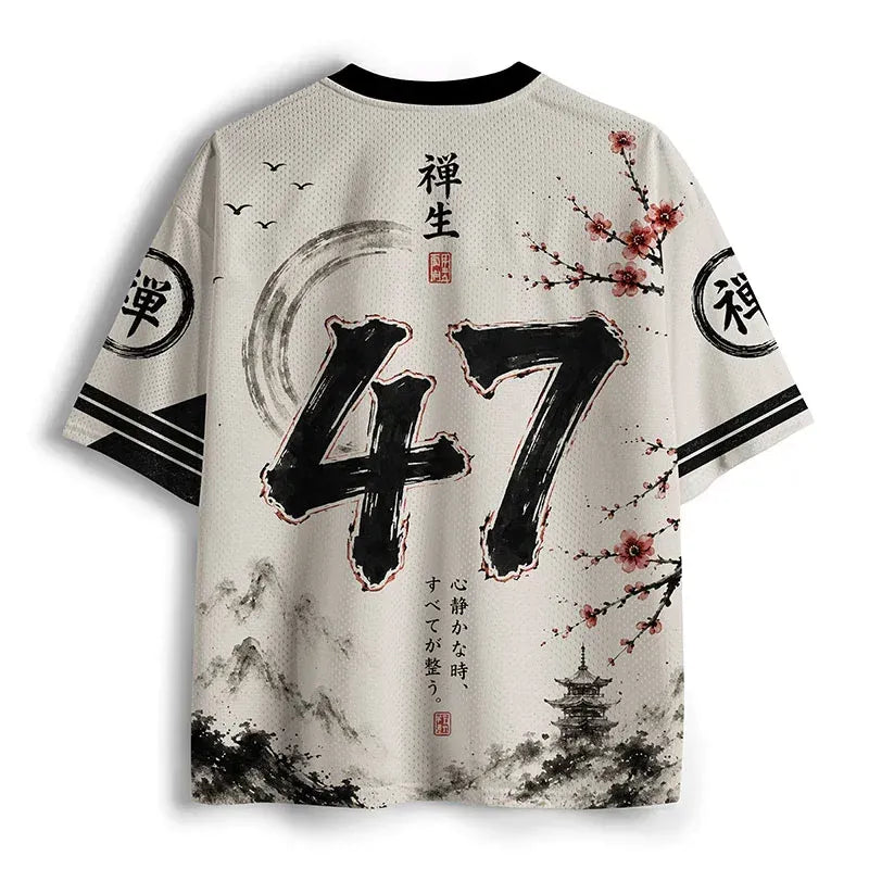 Japanese Crow Plum Blossom Mesh Jersey