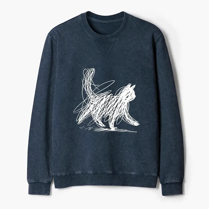 Kyoto Lion Minimalist Cat Sweatshirt