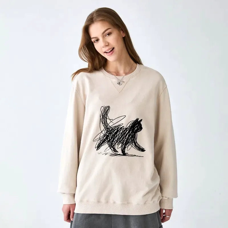 Unisex Cat Sweatshirt for Summer