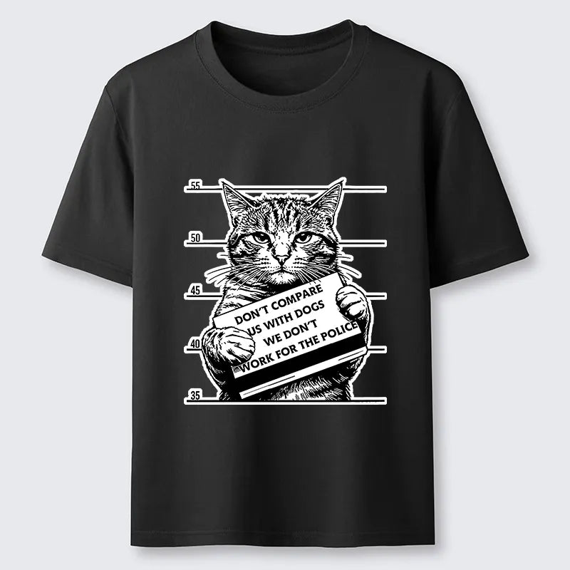 Kyoto-Lion Funny Cat Vs Dog Joke Classic T-Shirt