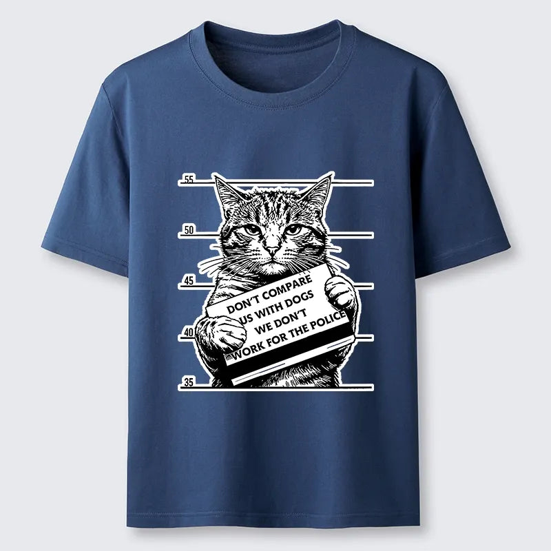 Kyoto-Lion Funny Cat Vs Dog Joke Classic T-Shirt