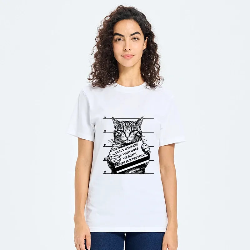 Kyoto-Lion Funny Cat Vs Dog Joke Classic T-Shirt