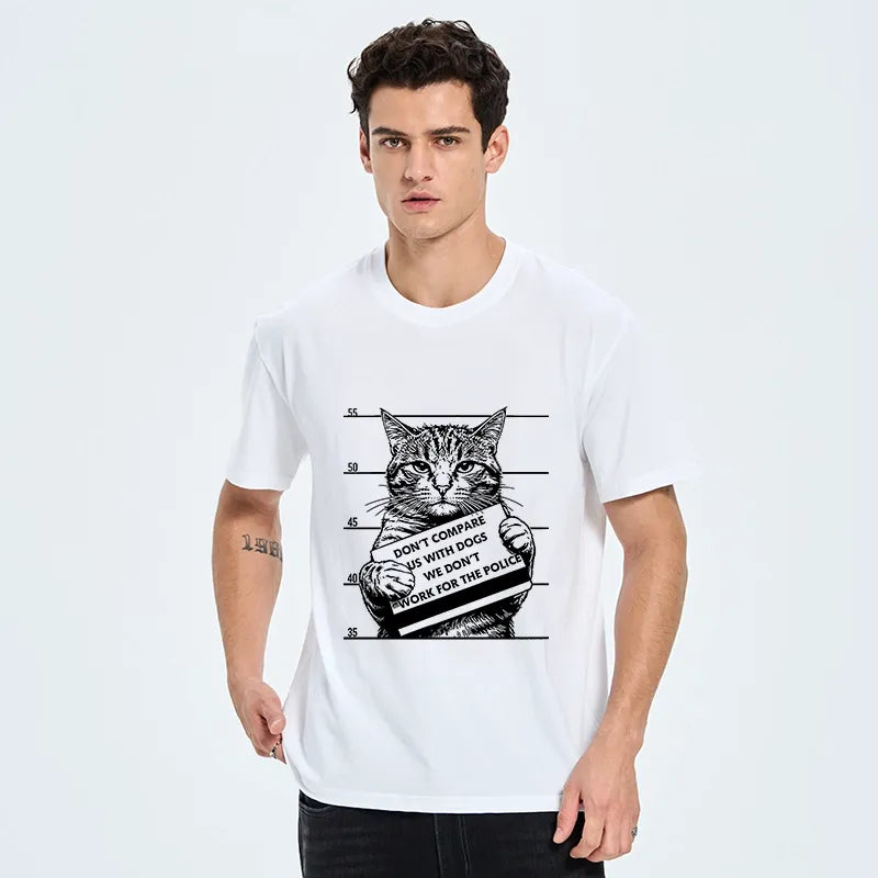 Kyoto-Lion Funny Cat Vs Dog Joke Classic T-Shirt