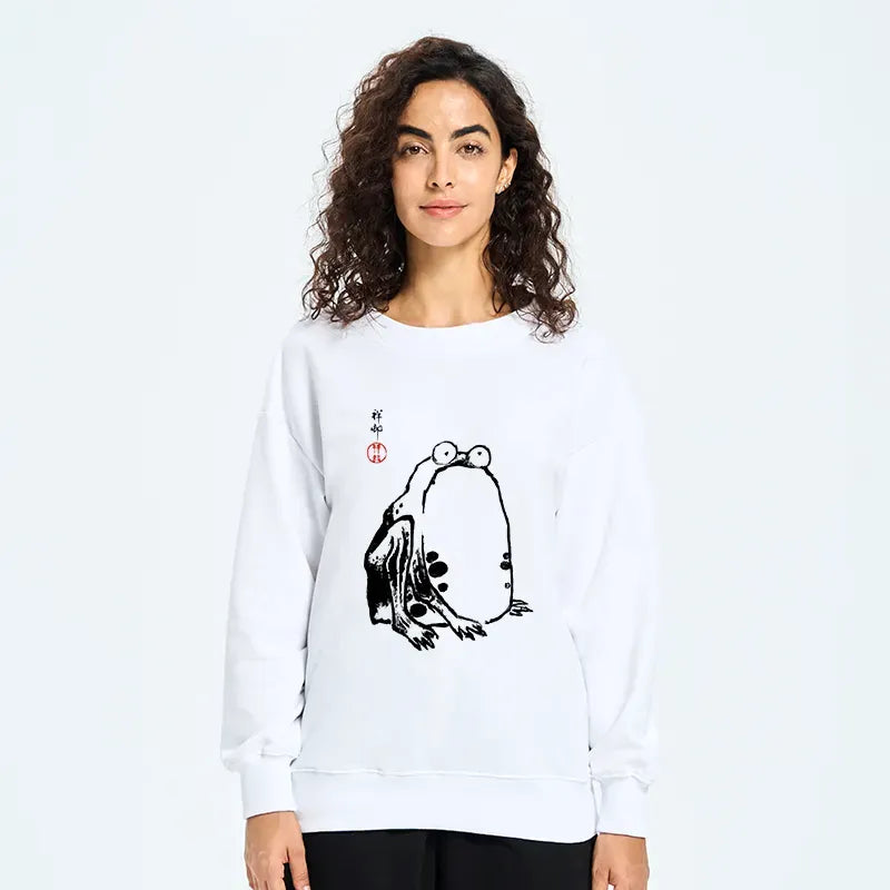 Japanese grumpy frog sweatshirt free shipping