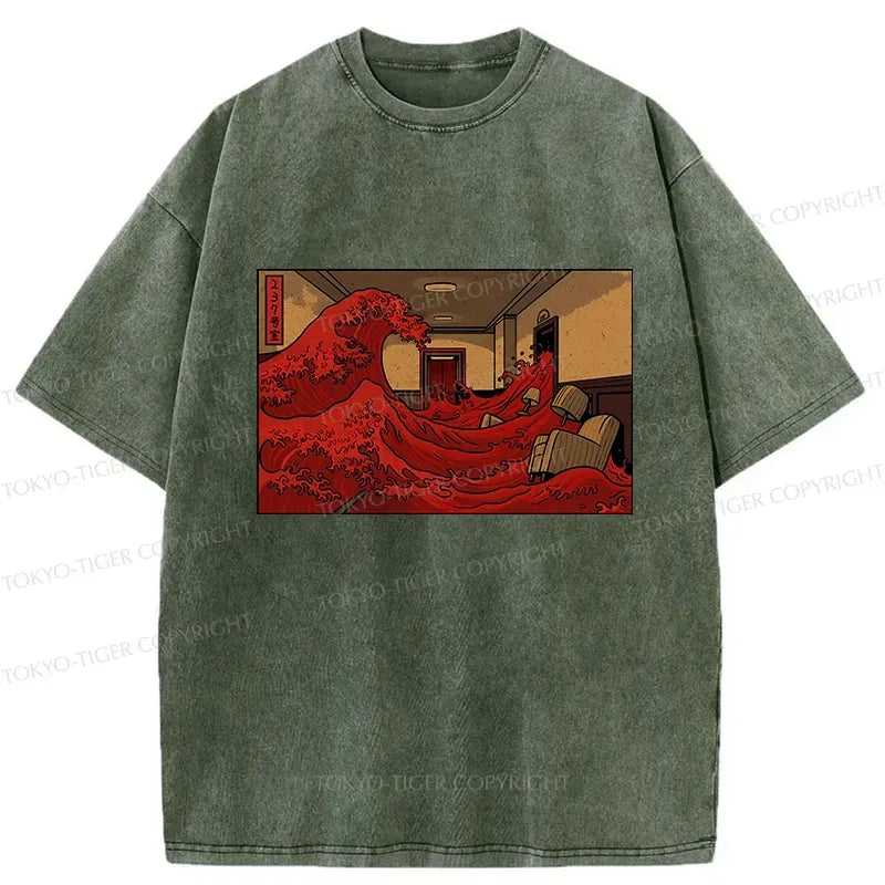 Kyoto-Lion The Great Wave Off Room 237 Washed T-Shirt