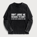 Kyoto-Lion Sarcastic Funny Quote Washed Double Layer T-Shirt