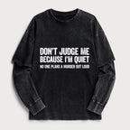 Kyoto-Lion Sarcastic Funny Quote Washed Double Layer T-Shirt