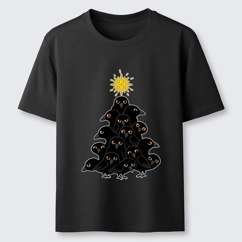 Kyoto-Lion Crow Christmas Tree Classic T-Shirt