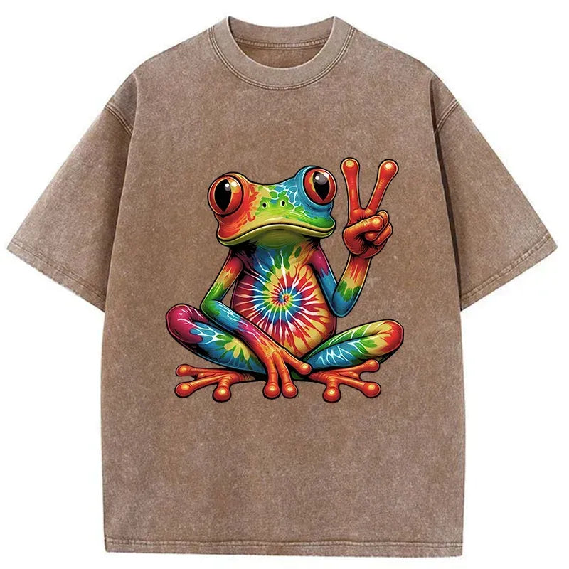 Japanese Psychedelic Frog Washed T-Shirt