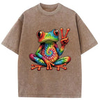Japanese Psychedelic Frog Washed T-Shirt