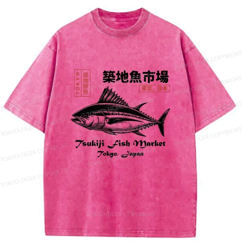 Washed Tokyo Fish Market T-Shirt Best Seller
