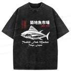 Kyoto-Lion Vintage Tokyo Fish Market Washed T-Shirt
