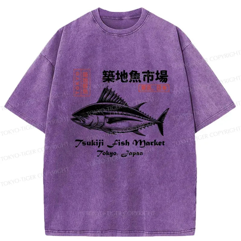 Washed Tokyo Fish Market T-Shirt Best Seller