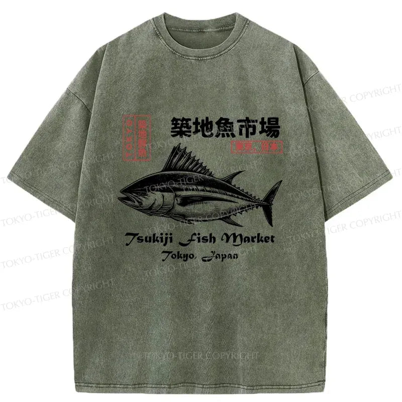 Vintage Japanese Fish Market Unisex T-Shirt