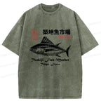 Vintage Japanese Fish Market Unisex T-Shirt