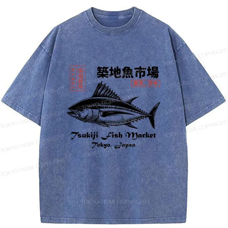 Washed Tokyo Fish Market T-Shirt Best Seller