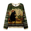 cute cat drinking tea sweatshirt
